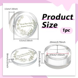 PH PandaHall Round Wedding Ring Box Transparent Acrylic Ring Box Ring Display Box Jewelry Storage Box Ring Bearer Box with Lid for Anniversary Wedding Proposal Engagement Ceremony 6.5x3.3 cm