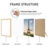 4pack-4x6 Inch Natural Solid Oak Wood Picture Frames Set for