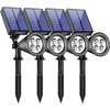 URPOWER Solar Lights Outdoor, 2-in-1 Waterproof Adjustable Solar Spotlights Outdoor