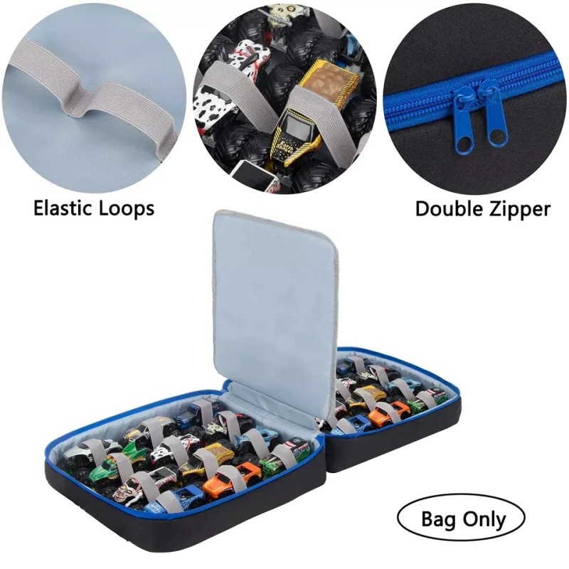KISLANE Carrying Case for 24 Monster Jam Trucks, Kids Toy