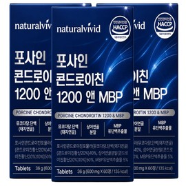 Natural Vivid Fossain Chondroitin 1200 yen MBP Chondrochin 60 tablets, 3 units / 네추럴비비드 포사인 콘드로이친 1200 앤 MBP 콘드로친 60정, 3개