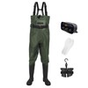 MYDAYS OUTDOOR Fishing Waders for Men/Women,Boot Foot Chest Wader,2-Ply Nylon/PVC