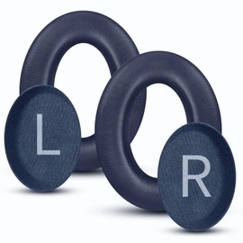 Joghaw Headphones Replacement Ear Pads, Protein Leather earpad Cushions for Bose QuietComfort 45（QC45） Headphones, Softer Memory Foam - Navy Blue