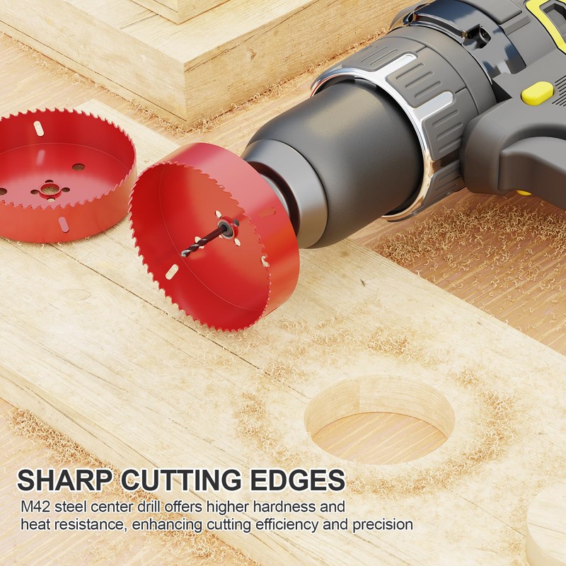 6-5/16 Inch (160mm) M42 Bi-Metal Hole Saw, Hex Shank Hole