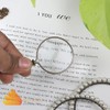 10X Magnifiers Antique Brass Chain Necklace with 40mm Diameter Glass