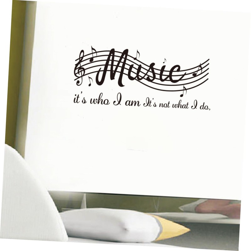 COHEALI Musical Note Wall Sticker Removable Decal for Bedroom Living
