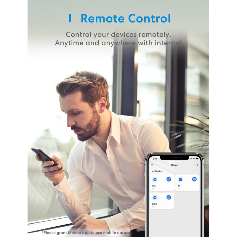 meross WLAN Steckdose, Smart Plug kompatibel mit Alexa, Apple HomeKit,