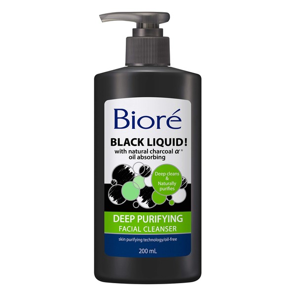 Biore Black Liquid Facial Cleanser Cool 6.8 fl oz (200 ml) USABiore Pigment Wash