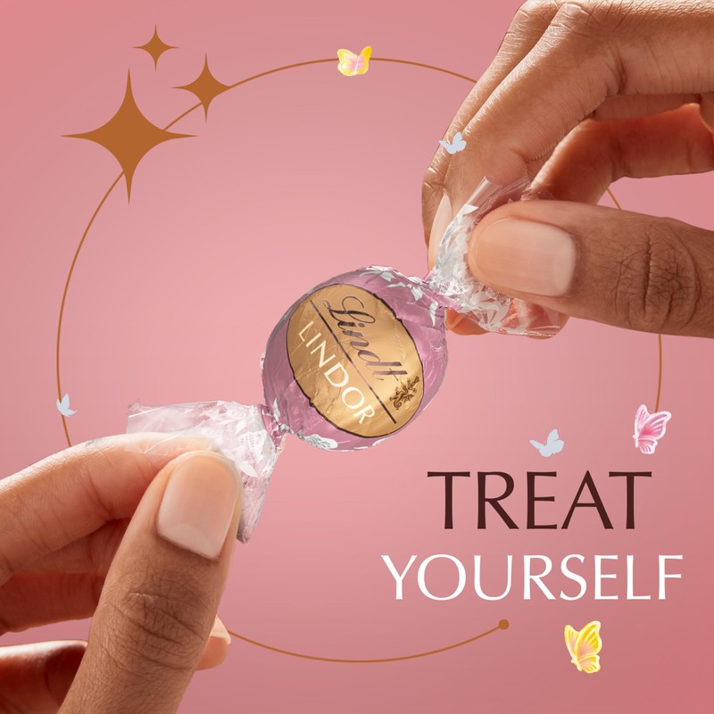 Lindt LINDOR Spring Neapolitan White Chocolate Truffles, Chocolates with Smooth,