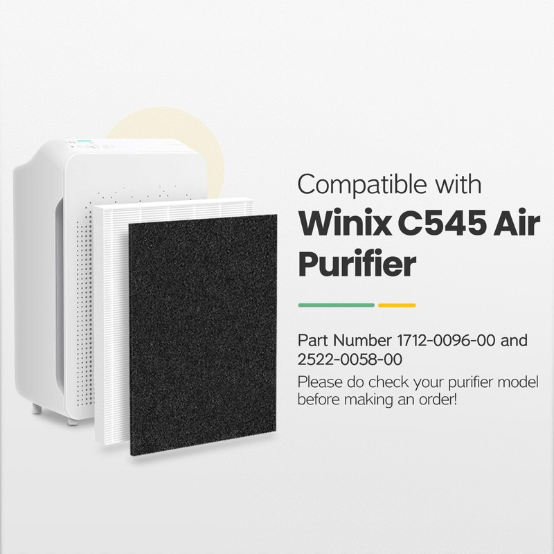 C545 Replacement Filter H13 Grade True HEPA Compatible with Winix