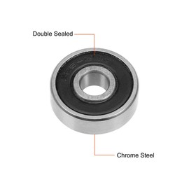 TOP-VIGOR 2Pcs 626-2RS Deep Groove Ball Bearings, Z1 6mm x 19mm x 6mm Double Sealed Industrial Bearings, Chrome Steel Skateboard Bearings for Electrical Instrument Equipment