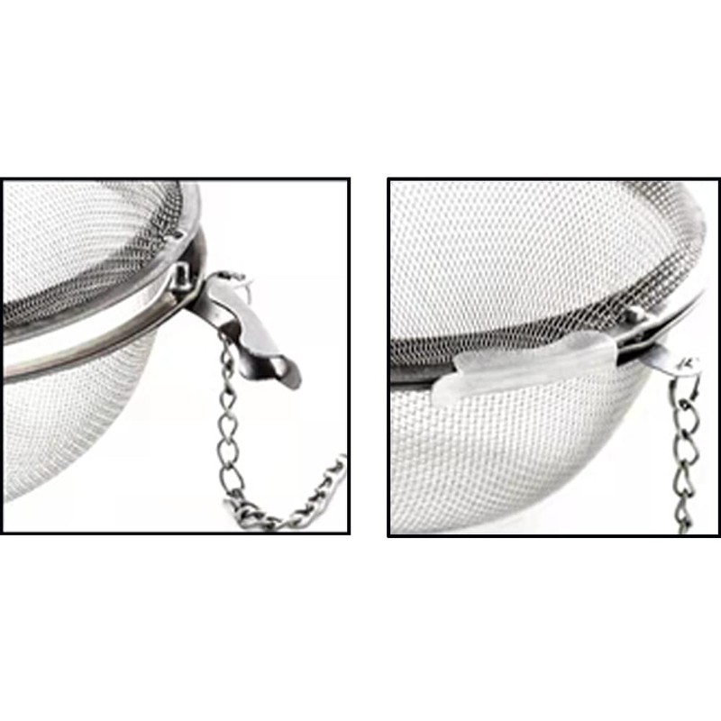 2pcs Stainless Steel Tea Strainer Infuser Ball Mesh Tea Filter
