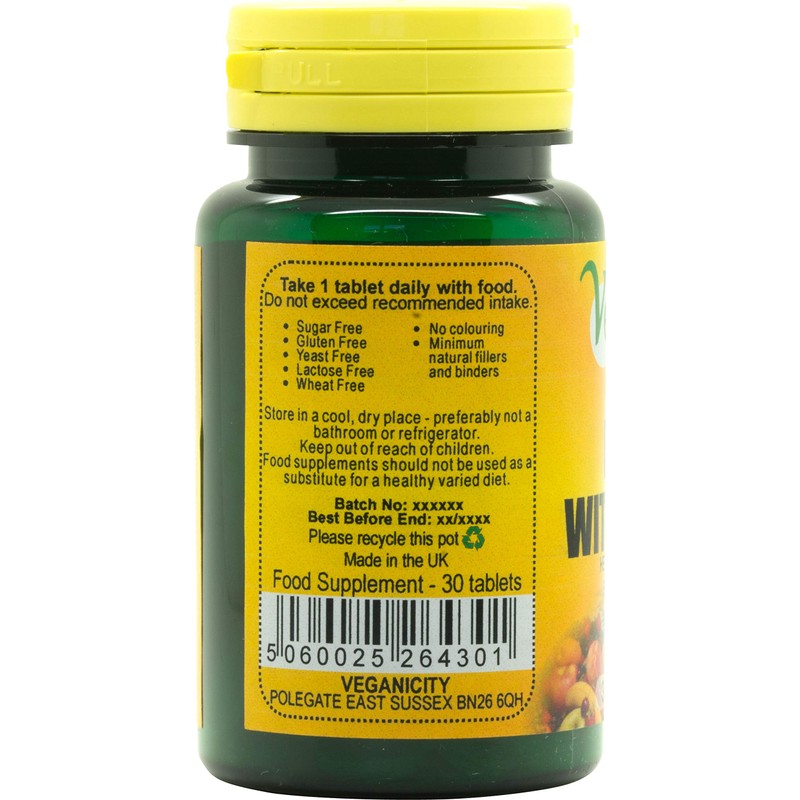 Veganicity Bilberry with Eyebright Plant Supplement, 30-Piece