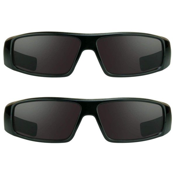 Prosport - anteojos de sol para lectura de lentes completas, para hombre, gran ajuste, no biócalas, Combo negro y negro., L