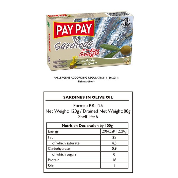 Pay Pay • SARDINES IN EVOO • Sardinas En Aceite