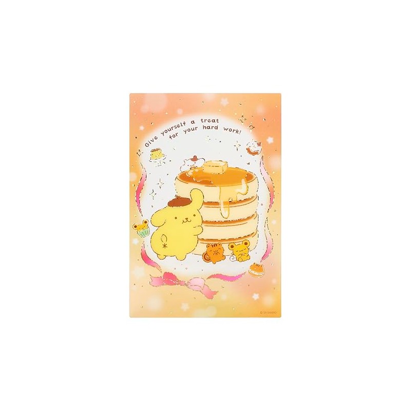 Sanrio 879266 Message Card, Transparent Card, Pom Pom Pudding, CL3-6