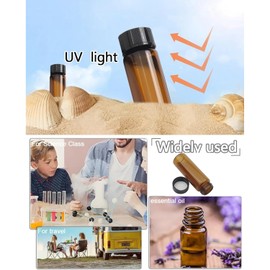 jiuwu 24 Pack 30ml (1 Oz) Brown Glass Sample Vials Liquid Bottles Lab Screwcap Capacity Travel Container