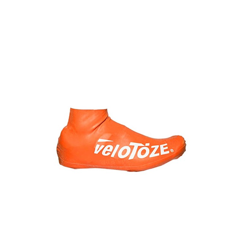 veloToze Short 2.0 Shoe Cover for Road Cycling Shoes (Viz-Orange,