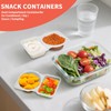 RE:BLEU Double Compartment Snack Containers with Lids – Disposable Condiment