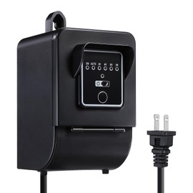 LEONLITE 120W Outdoor Low Voltage Landscape Transformer, 120V AC to 12V AC Transformer with Countdown Timer and Photocell Light Sensor, ETL Listed, IP65 Waterproof, for Outdoor Spotlight Pathway Light