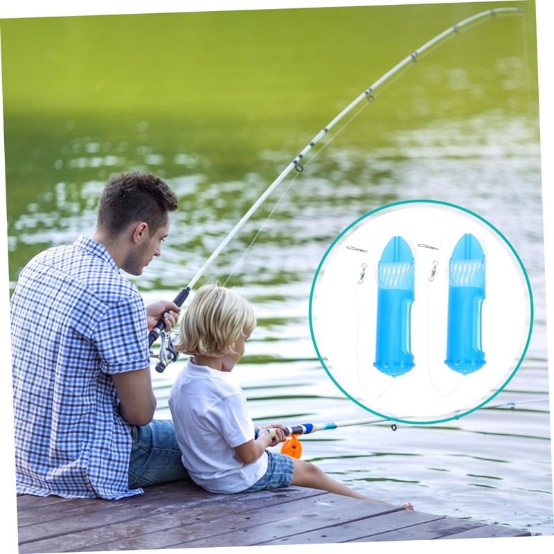BESPORTBLE 2pcs Fishing Bait Trap Cage Removable Fishing Lure Holder