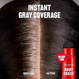 Revlon Corrector de cabello de borrado de raíz, retoque instantáneo de raíz, color temporal de cabello, 03 marrón medio, 0.10 onzas