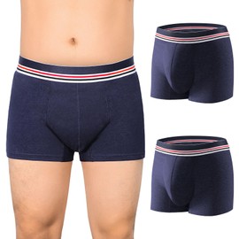 Mens Incontinence Boxer Briefs 2PCS Leakproof Urinary Incontinence Underwear for Men with Front Absorbent Area for Bladder Leakage Protection, Instant Absorbency Mens Incontinence Underwear, Medium