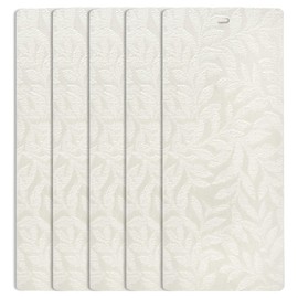 DALIX Rainforest Off White Vertical Blind Texture Sliding Door 82.5 Qty 5 Pack