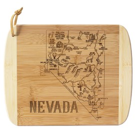 Totally Bamboo A Slice of Life Nevada State Serving and Cutting Board, 11" x 8.75"