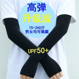 Upgraded Summer Ice Silk Sun Protection Arm Sleeves with Back-of-Hand Cover (Unisex) Free Size/Fingerless Gray 15ea
