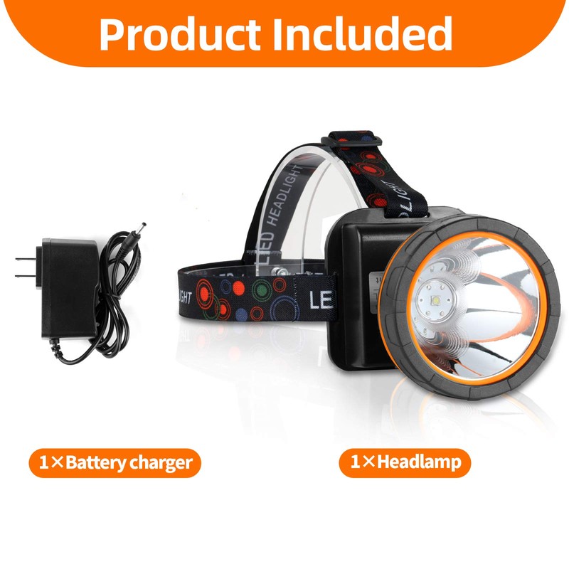 Yongkist Rechargeable LED Headlamp,Superbright Headlight Waterproof Head Torch High Lumens