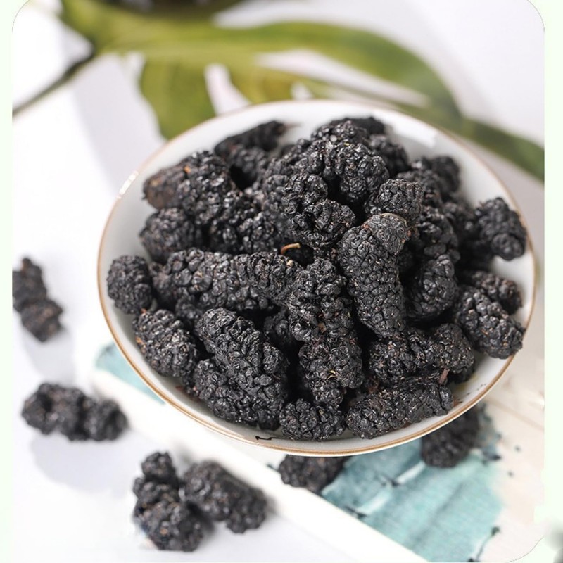Premium Dried Black Mulberry 4oz (113g), Natural Sweet & Tart