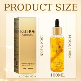 Ginseng Anti Wrinkle Serum, Ginseng Essence, Ginseng Polypeptide Anti-Ageing Essence, Peptid Anti Falten Ginseng Serum, Gesichtspflege für alle Hauttypen, 100ML