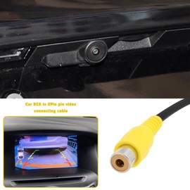 Be In Your Mind 1 x Car Camera Input RCA Cable Compatible with Ford Sync 2 Sync 3 Compatible with Fiesta Mk7 Compatible with Focus Mk3 Rear RCA Cable