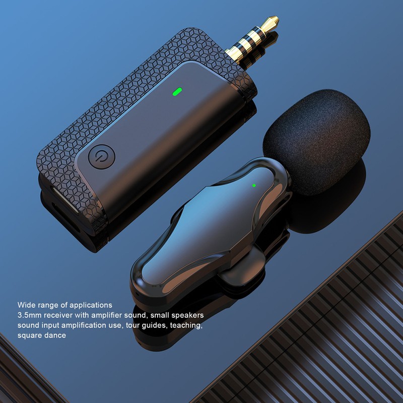 Wireless Lavalier Microphone Professional Noise Reduction Automatic Pairing Lapel Microphone