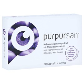 Purpursan sanoctua Eye Capsules for Naturally Refreshed Eyes & Maintain Vision from the Inside Out with Omega-3 Fatty Acids and Maquiberries / MaquiBright Extract 30 Capsules