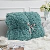 GONAAP Fuzzy Faux Fur Throw Blanket Light Teal Super Soft