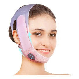 Correa Adelgazante Facial, Suave Silicona Papada, Máscara Facial Moldeadora V Línea, Reutilizable Banda Para Barbilla Para Reafirmar Línea Demandíbula Y Reducir Papada, Rosa, Wdolins