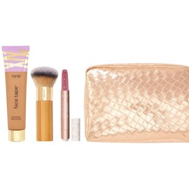 tarte Super- Size Face Tape Foundation 3-Pc Kit with Bag:_37G Med Tan Gold