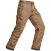 CQR Men's Winter Tactical Cargo Pants, Thermal Fleece Lined Outdoor