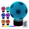 Zcgoingtech Lámpara Led 3d Acrílico De Fútbol Regalos Para Hombres