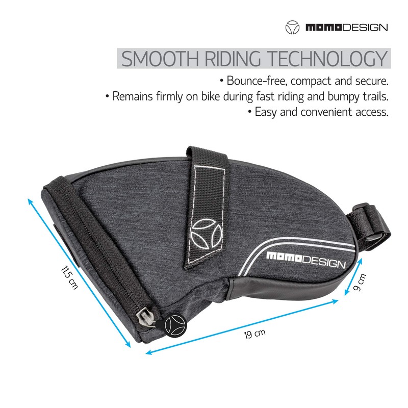 MOMODESIGN Bolsa de sillín para bicicleta SB01, universal para bicicleta