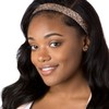 Hipsy Adjustable No Slip Wide Bling Glitter Headband 2-packs for