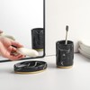 5-Piece Bathroom Counter Top Accessory Set - Dispenser for Liquid