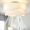 DSYBRI Flush Mount Ceiling Fan with Lights, 20" Low Profile