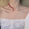 Avance Women's Necklace Heart Pearl Chain Choker
