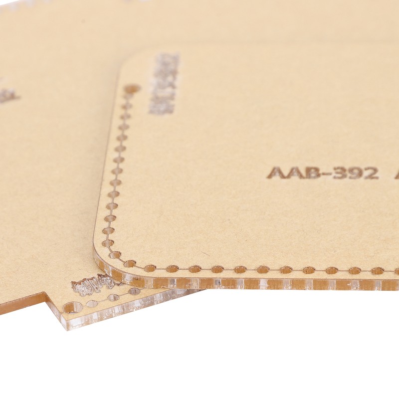 2Pcs Clear Acrylic Template Card Package Transparent HandMade Craft DIY