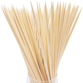 Bonsucee 6" Bamboo Skewers (200PCS) for Grilling, BBQ, Shish Kebobs, Fruit, Appetizers, Chocolate Fountains, Cocktail Picks, Picnic& Crafting, Φ=3mm, Optional Sizes 8"/10"/12"