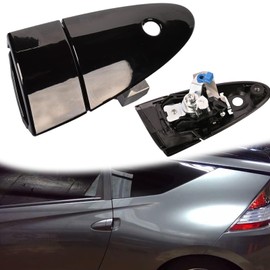 E-Vniko Exterior Door Handle Compatible with 2011-2015 Honda CRZ Replacement Left Driver Side Black Outside Door Handle 72181SZT003