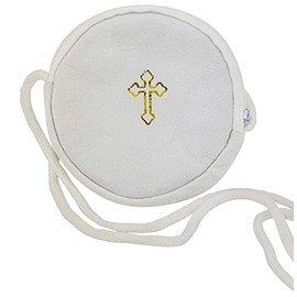 Round Burse in Genuine Leather (White)